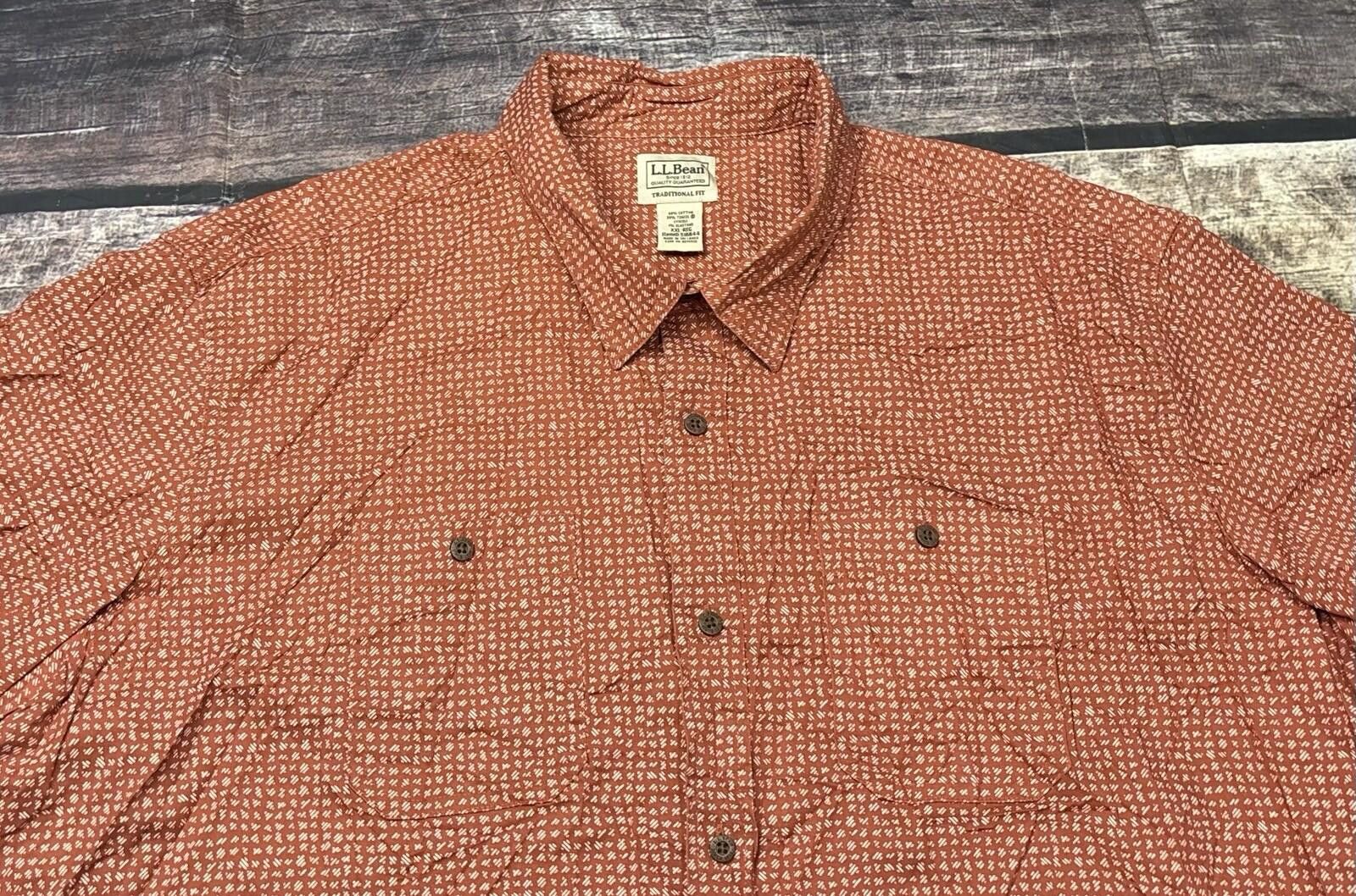 L.L. Bean LL Bean Shirt Mens 2XL Lakewashed Camp Stretch Geometric Size US XXL / EU 58 / 5 - 4 Thumbnail