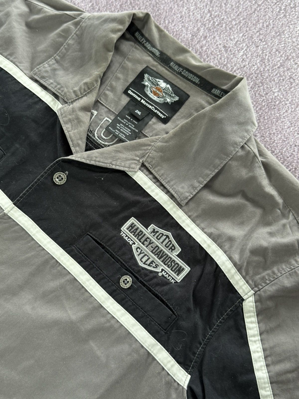 Harley Davidson Harley Davidson Shirt Button Up Short Sleeve Size US XXL / EU 58 / 5 - 6 Thumbnail