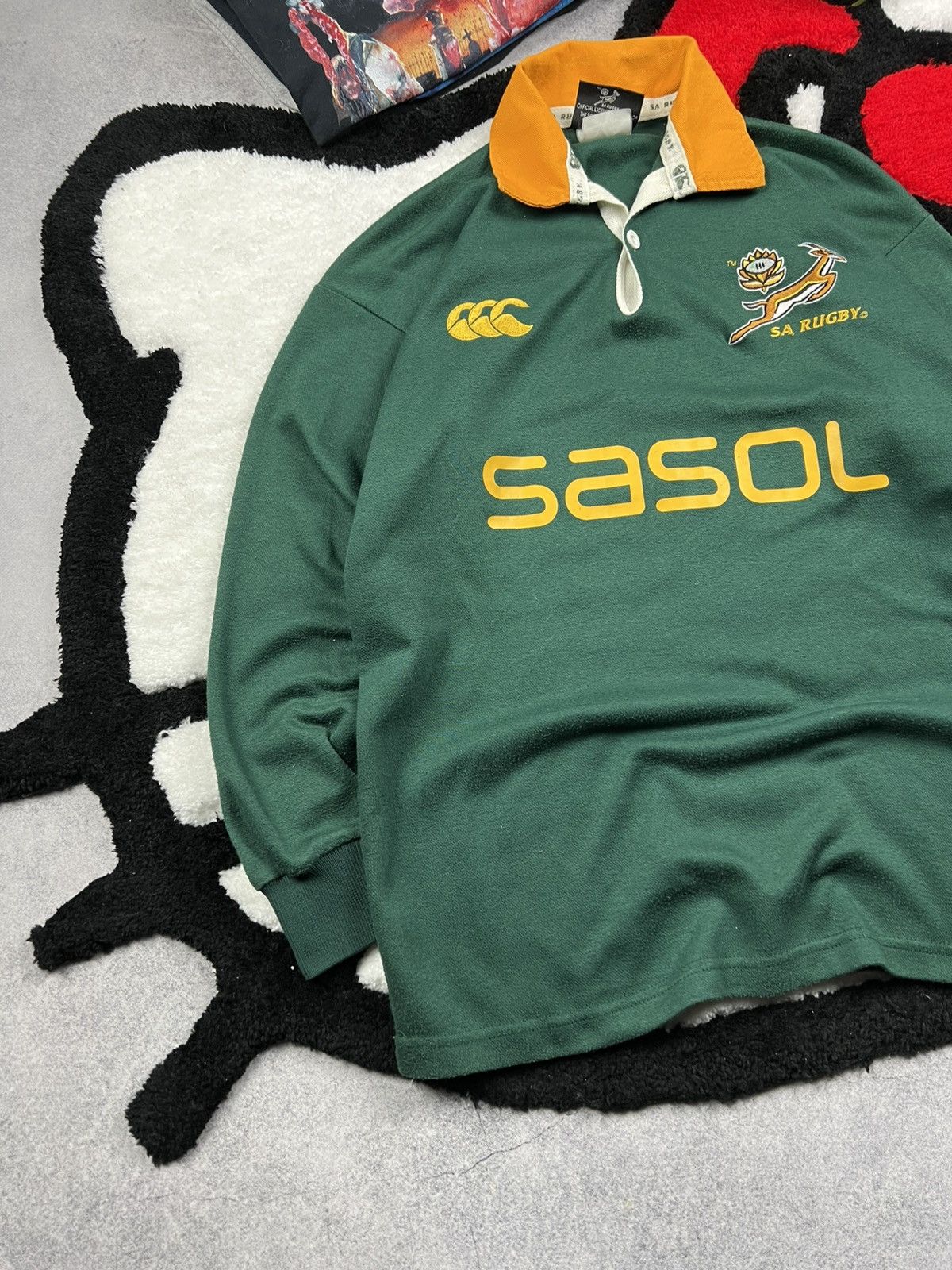 Canterbury of New Zealand Vintage Canterbury South Africa 2005 Rugby Polo Long Sleeve Size US S / EU 44-46 / 1 - 2 Thumbnail