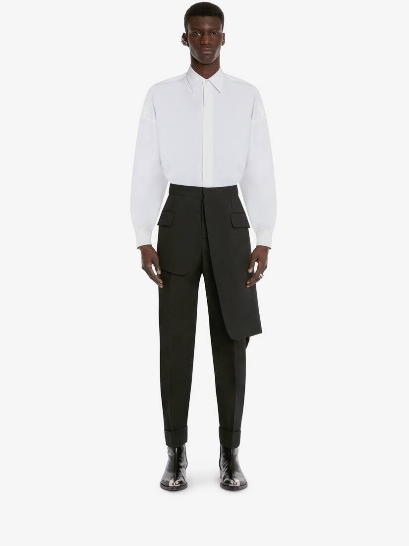 Alexander McQueen o1w1db10725 Cotton Poplin Shirt in White Size US L / EU 52-54 / 3 - 2 Thumbnail