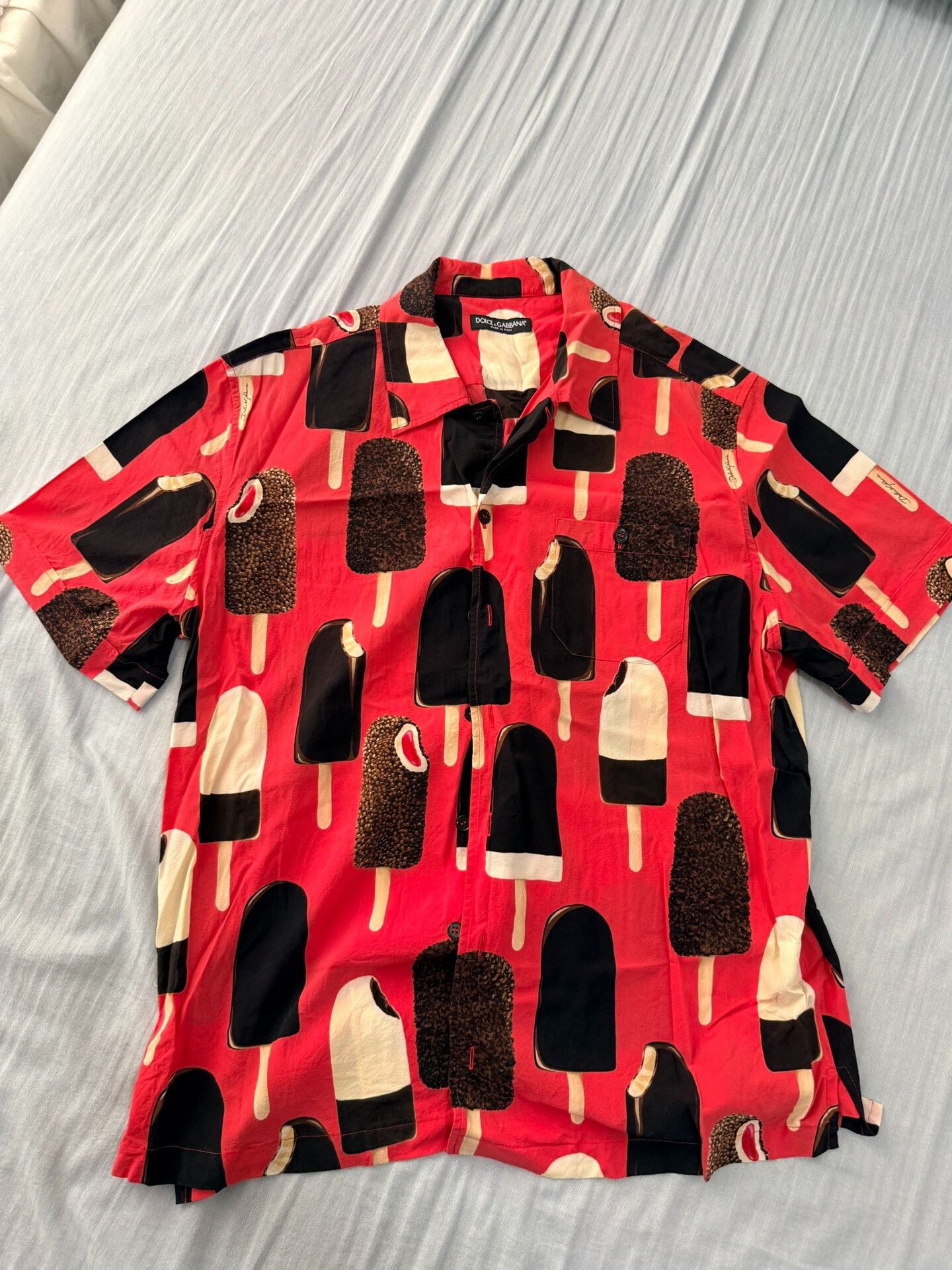 Dolce & Gabbana Dolce&Gabbana Men's Short Sleeve Shirt Size US M / EU 48-50 / 2 - 1 Thumbnail