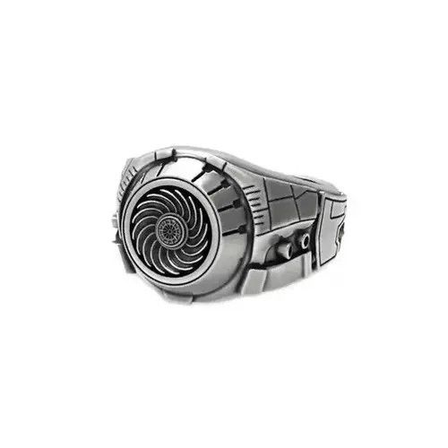 Vintage Cyberpunk Mecha Engine Opening Finger Rings Size ONE SIZE - 2 Thumbnail