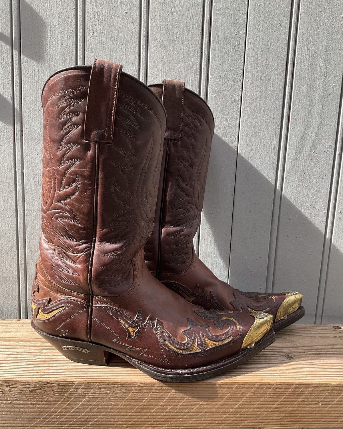 Sendra Sendra cowboy boots gold/silver metal elements Size US 8.5 / EU 41-42 - 6 Thumbnail