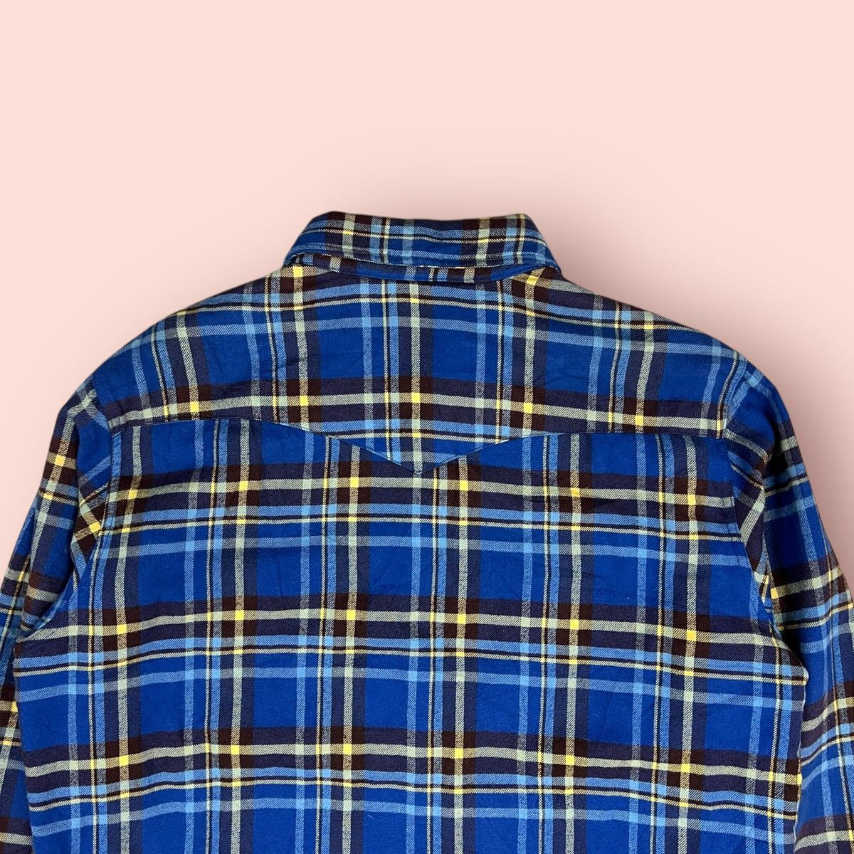 Flannel × Japanese Brand × Uniqlo VINTAGE UNIQLO WESTERN DESIGN DOUBLE CHEST POCKET FLANNEL Size US XL / EU 56 / 4 - 18 Thumbnail