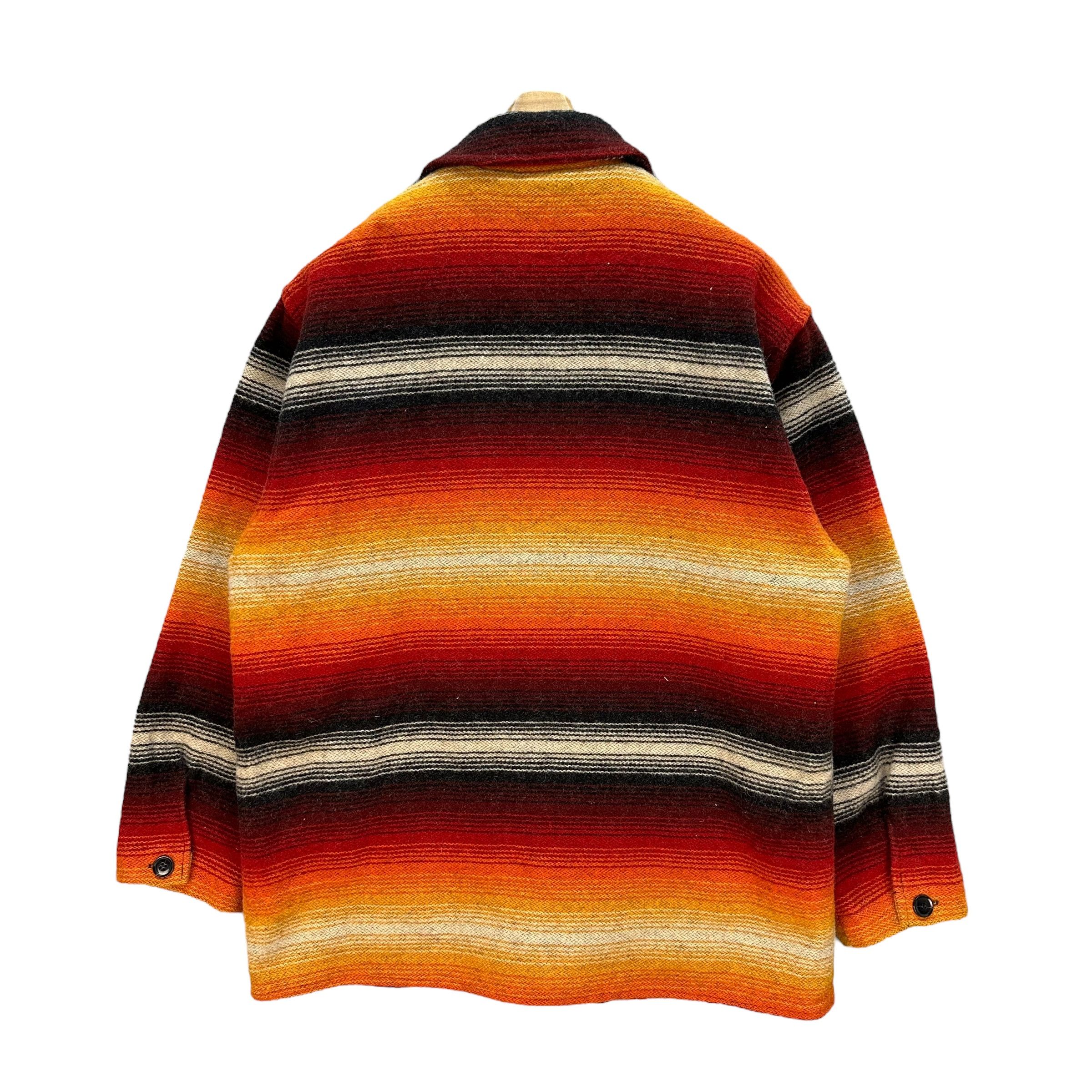 80s WOOLRICH Western Jacket Boho Fiery Sunset Hues #A56-1281