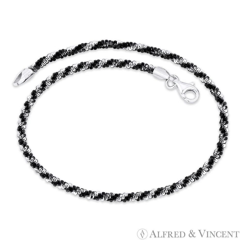 Other Roc Link 2-Tone Spiral .925 Sterling Black & Silver Bracelet Size ONE SIZE - 1 Preview