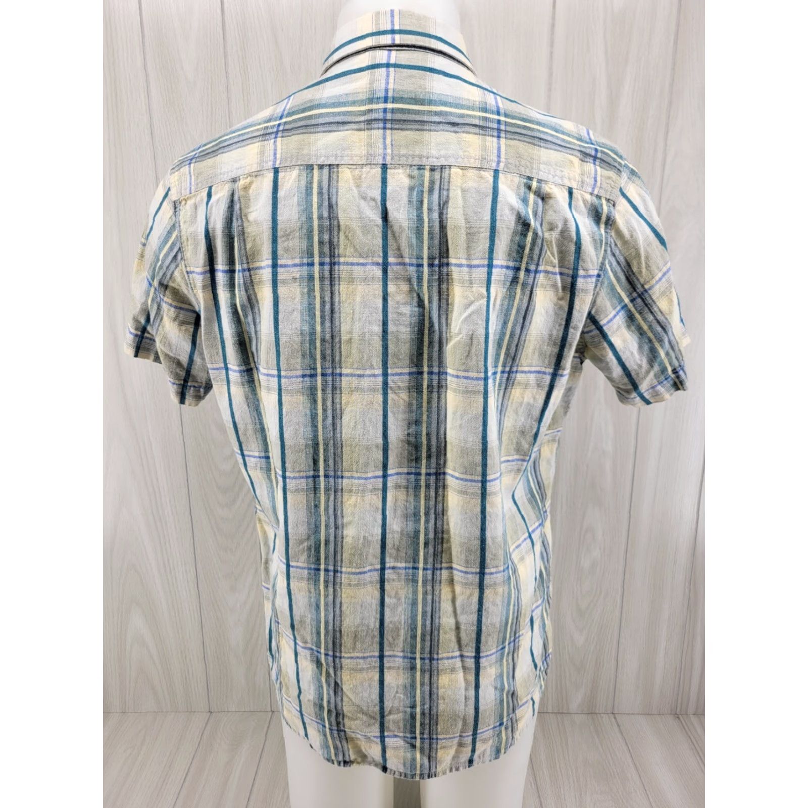 Vintage Kuhl Button-Up Shirt Mens Large White Blue Plaid Short Sleeve Size US L / EU 52-54 / 3 - 6 Thumbnail