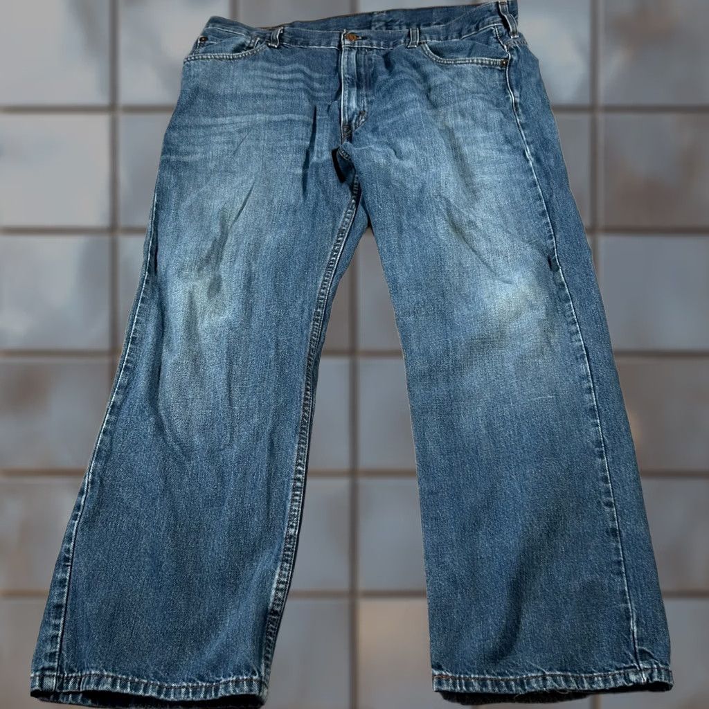 Levi's Levi's 569 Jeans Mens 38x27 Blue Denim Stretch 5-Pockets Loose Fit Straight Leg Jeans Mens Blue Levi's 569 Size US 38 / EU 54 - 1 Thumbnail