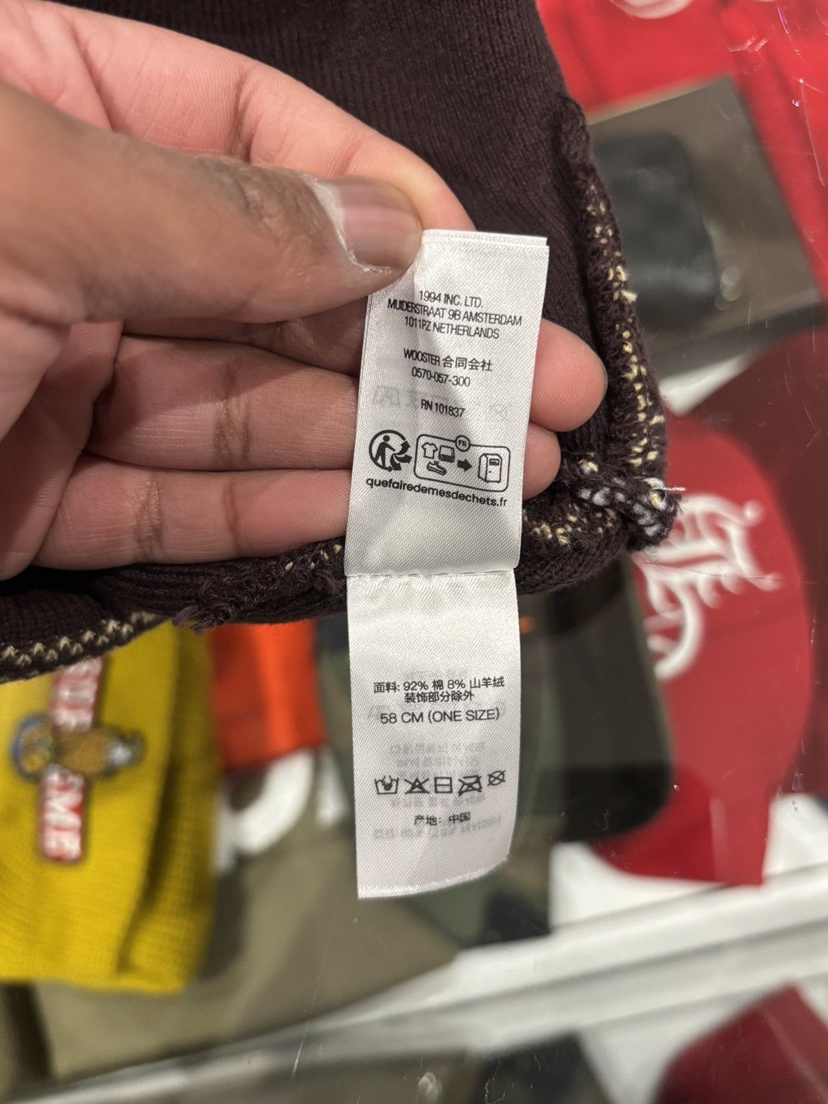 Supreme Supreme Big Logo Beanie (FW23) Tan Plaid Size ONE SIZE - 5 Thumbnail
