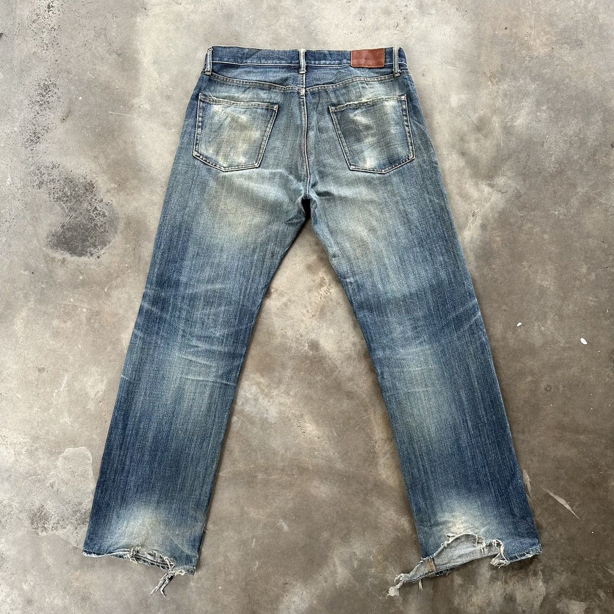Japanese Brand Vintage Japanese Rusty Distressed Faded Denim Jean Pant W34 Size US 34 / EU 50 - 10 Thumbnail