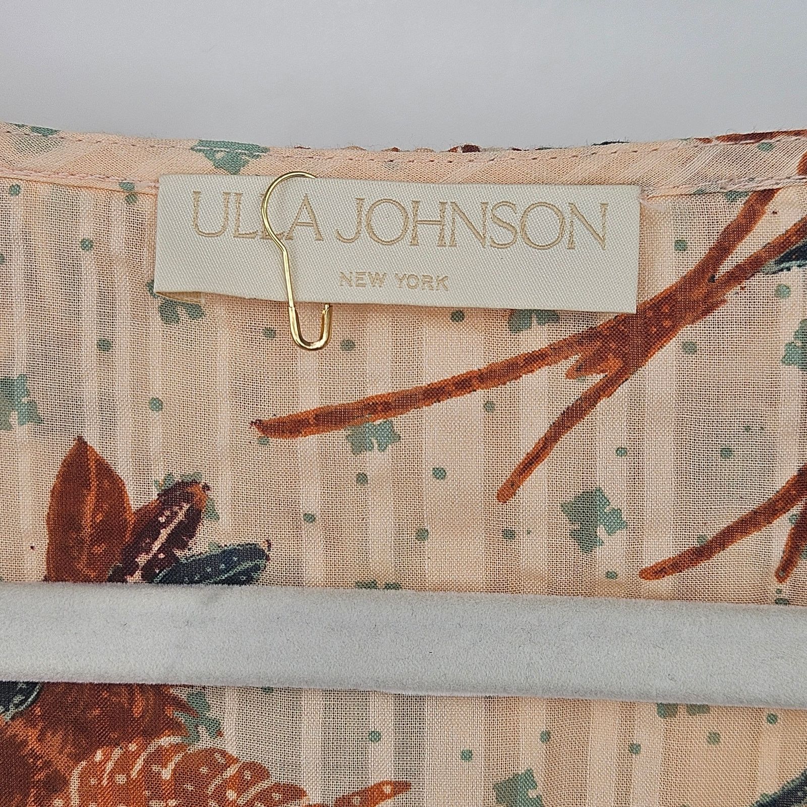 Ulla Johnson Ulla Johnson Marni Ruffled Mini Dress Peach Floral Size 14 Size XL / US 12-14 / IT 48-50 - 8 Thumbnail