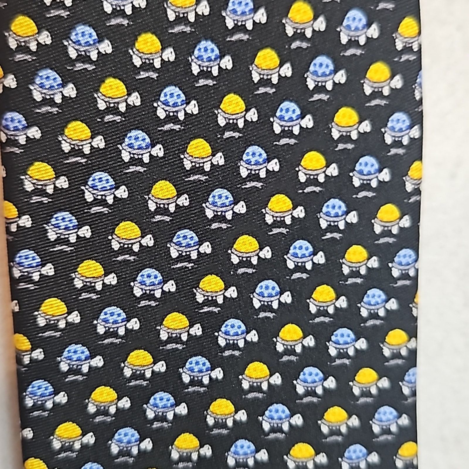 Other NWT J.S. Blank Men's Silk Turtle Print Tie Size ONE SIZE - 2 Thumbnail