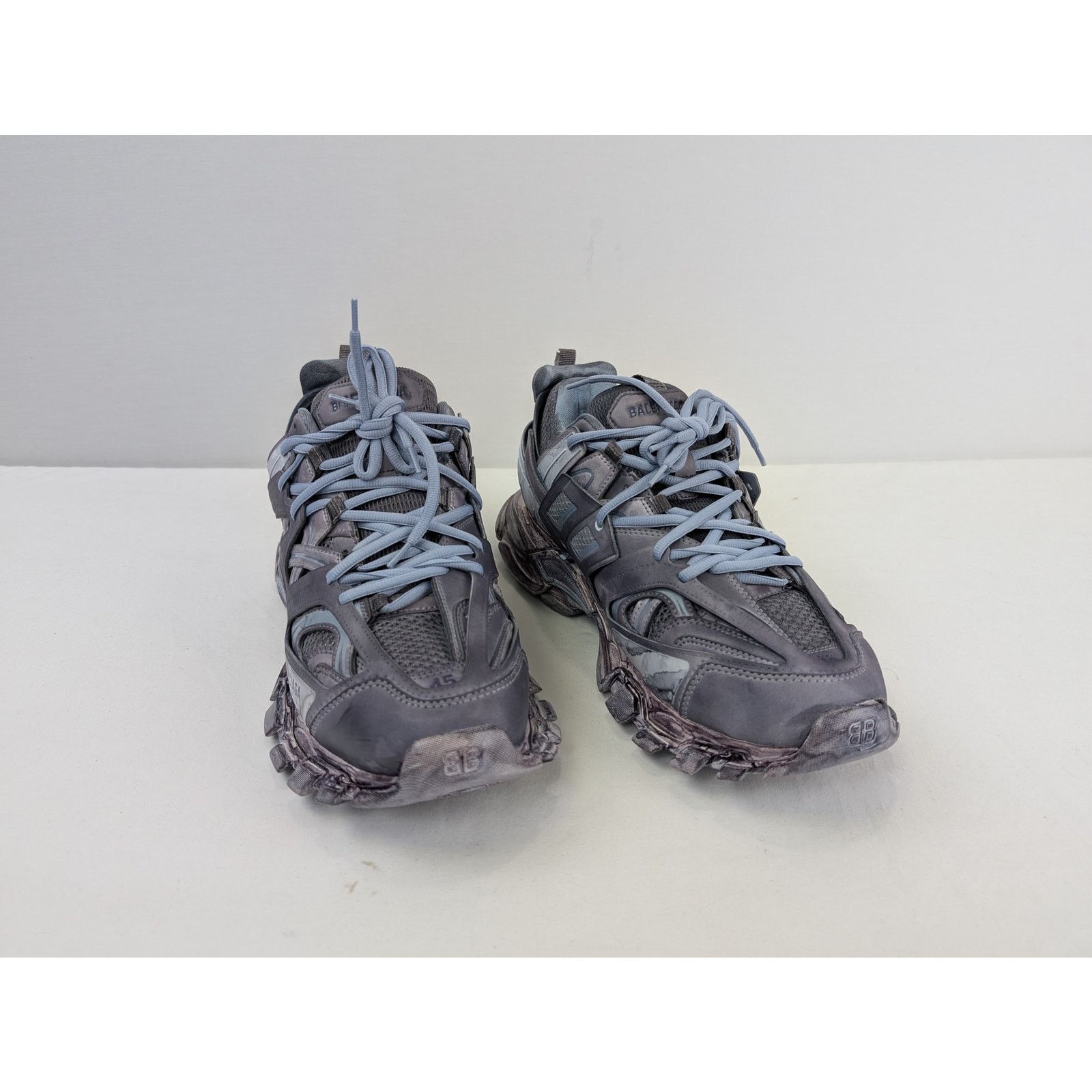 Balenciaga o1rshd1 Faded Mesh Rubber Track Sneakers in Multicolor Size US 12 / EU 45 - 8 Thumbnail