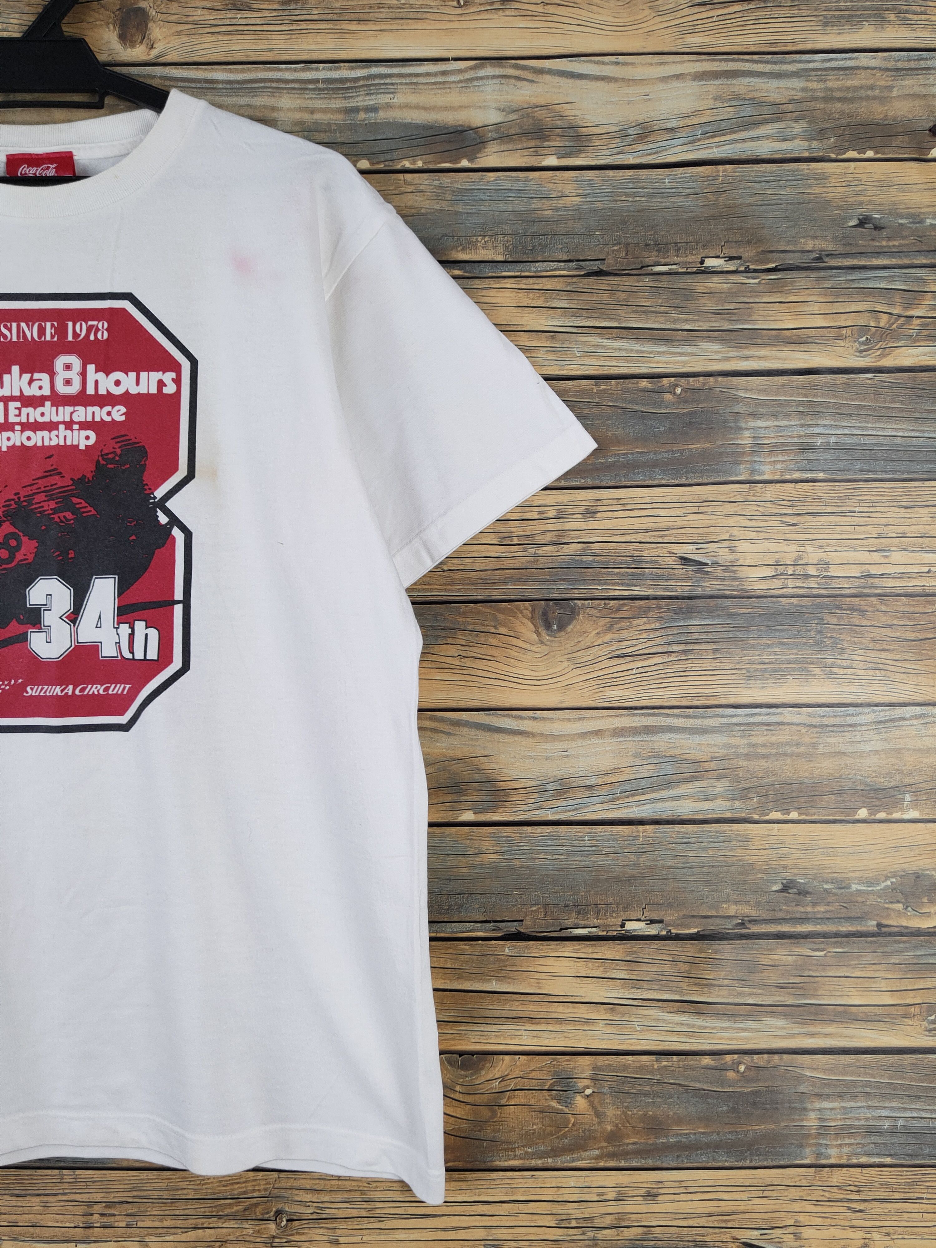 Coca Cola DLL Coca Cola X Moto suzuka 8 hour vintage White tee #020 Size US L / EU 52-54 / 3 - 6 Thumbnail