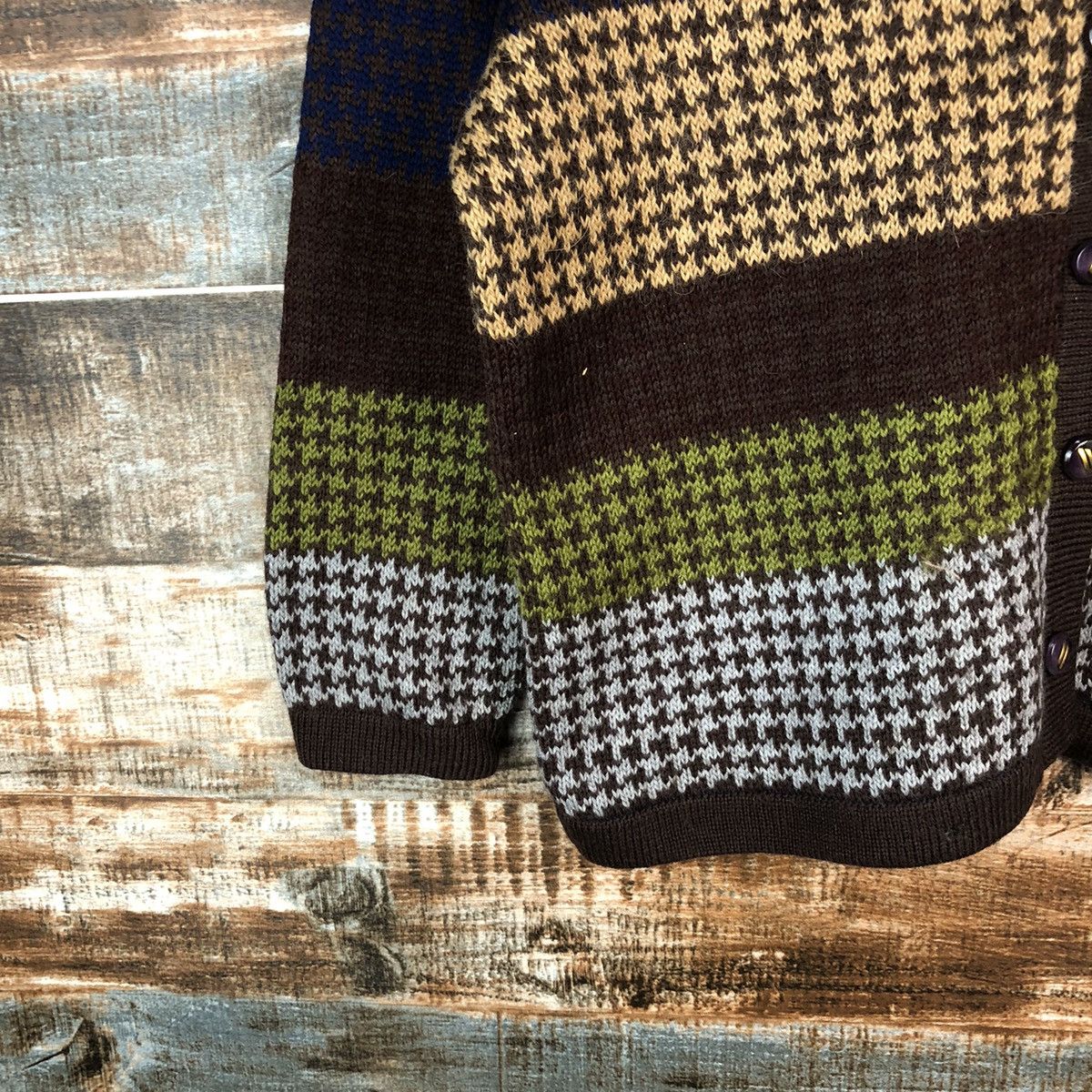 Homespun Knitwear × Japanese Brand Japan stripe vintage Brown Knitwear #A1819 Size XS / US 0-2 / IT 36-38 - 7 Thumbnail