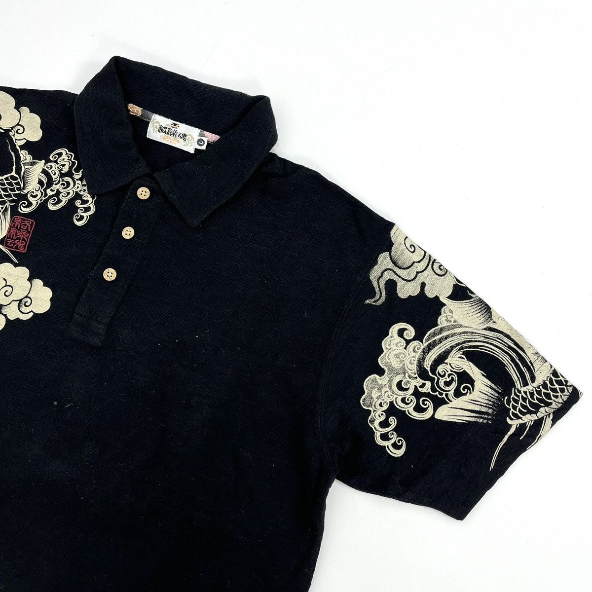 Bullet Noise Vintage Karakuri Tamashii Koi Japanese Polo Shirt Ed Hardy Size US L / EU 52-54 / 3 - 17 Thumbnail