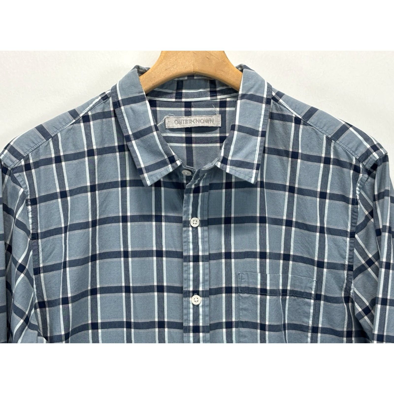 Outerknown VINTAGE? Outerknown Plaid Shirt Large Men’s Blue 100% Organic Cotton Long Sleeve Button-Up Collared Modern Regular L Mens Size US L / EU 52-54 / 3 - 2 Thumbnail