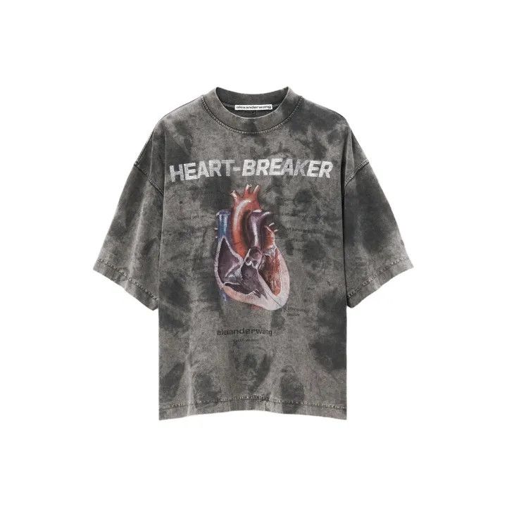 Alexander Wang Alexander Wang Heartbreaker Distressed Short Sleeve Tee 0079 Size XXS / US 00 / IT 34 - 1 Thumbnail