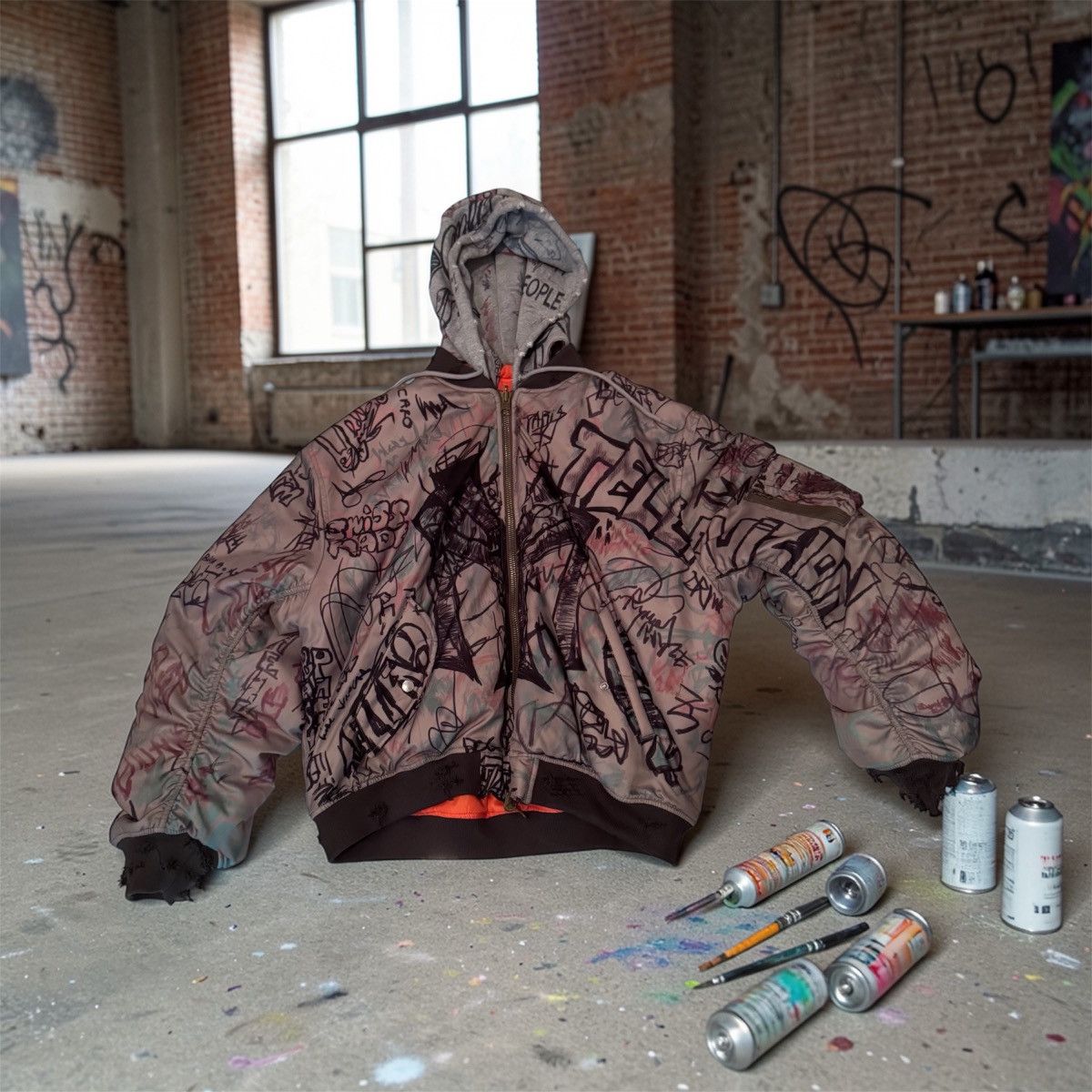MOWALOLA MY CITY ボンバージャケット　Mサイズ Mowalola my city zipper jacket ma-1 bomber: the same style as