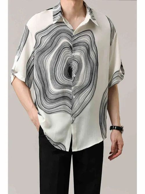 VIBE Abstract Print Short Sleeve Shirt Size US M / EU 48-50 / 2 - 6 Thumbnail