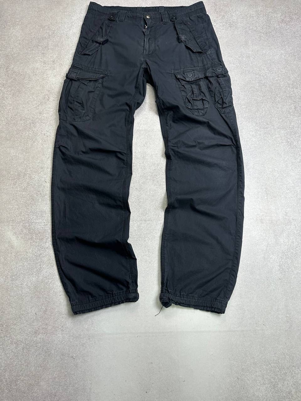 Armani ARMANI Cargo Pants Vintage Trousers Black Sz 31 Size US 31 - 4 Thumbnail