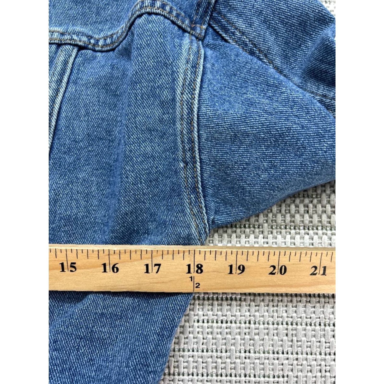 Pacsun Pacsun Jacket Womens Medium Blue Cotton Denim Cropped Bomber Size M / US 6-8 / IT 42-44 - 6 Thumbnail