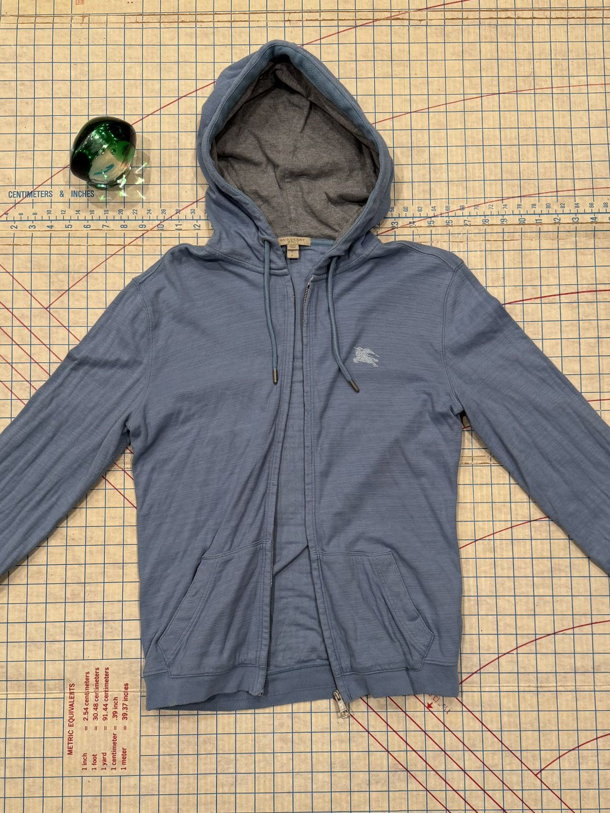 Burberry Burberry Brit Light Blue Full Zip Hoodie Size Small Size S / US 4 / IT 40 - 8 Thumbnail