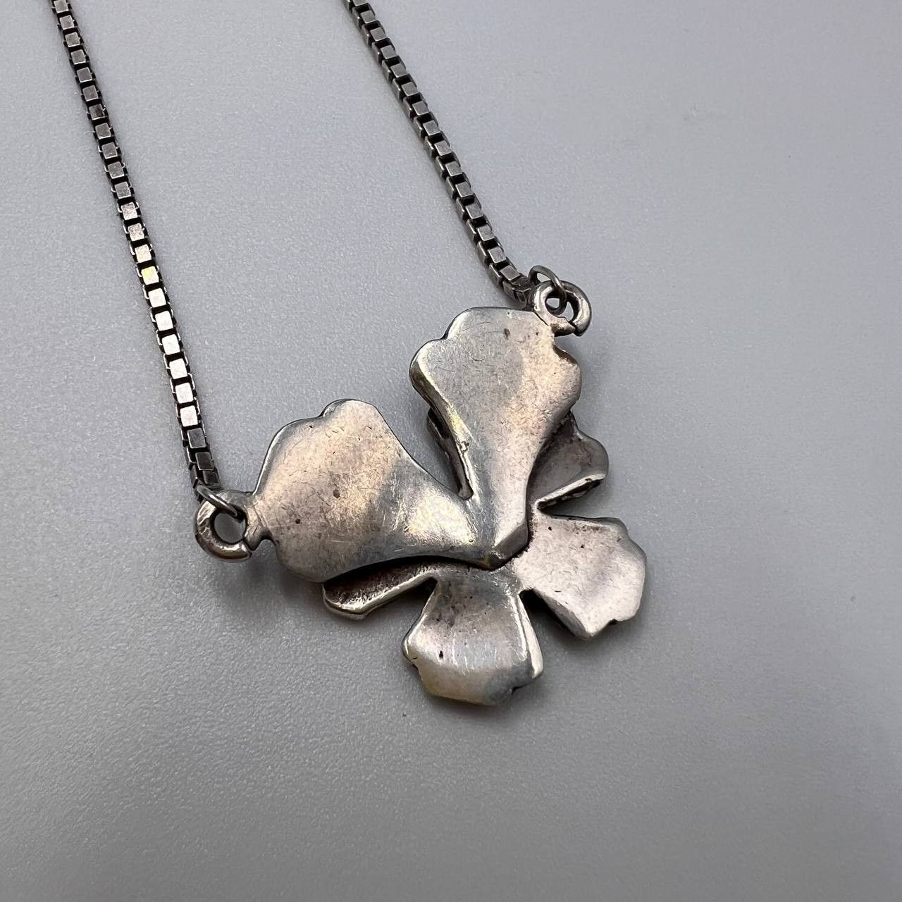 Vintage Vintage Chain Necklace Pendant Enamel Sterling Silver 925 I Size ONE SIZE - 6 Thumbnail