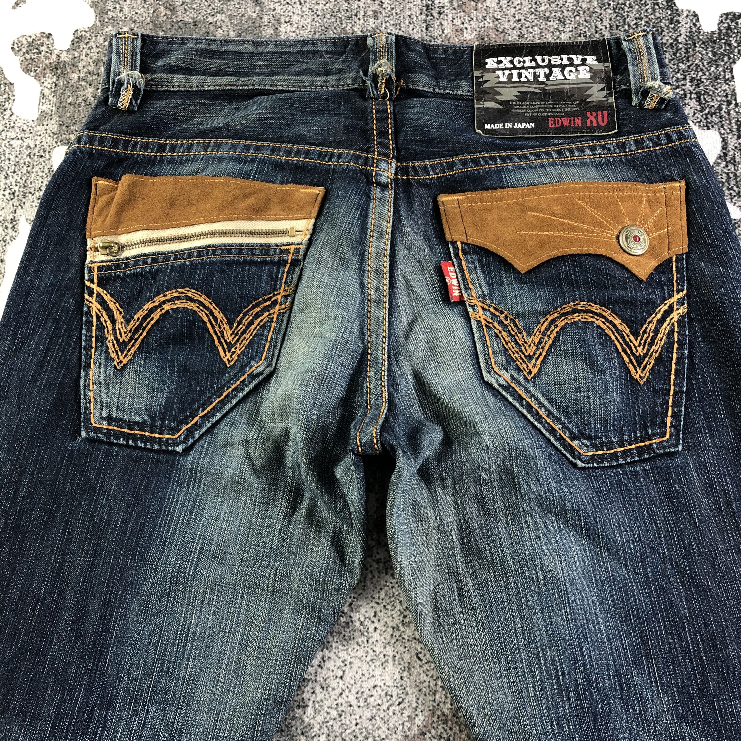 Edwin Vintage Edwin XV Jeans Faded Blue Denim KJ2331 Size US 30 / EU 46 - 4 Thumbnail