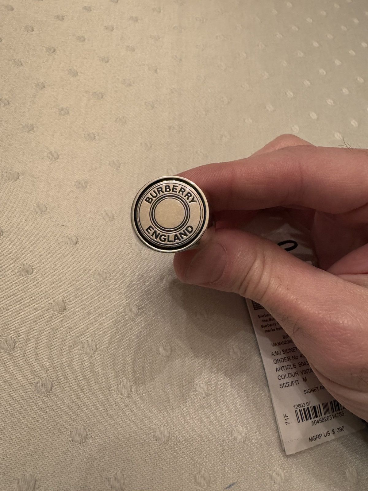 Burberry Signet Ring - Medium (New!) Size ONE SIZE - 2 Thumbnail