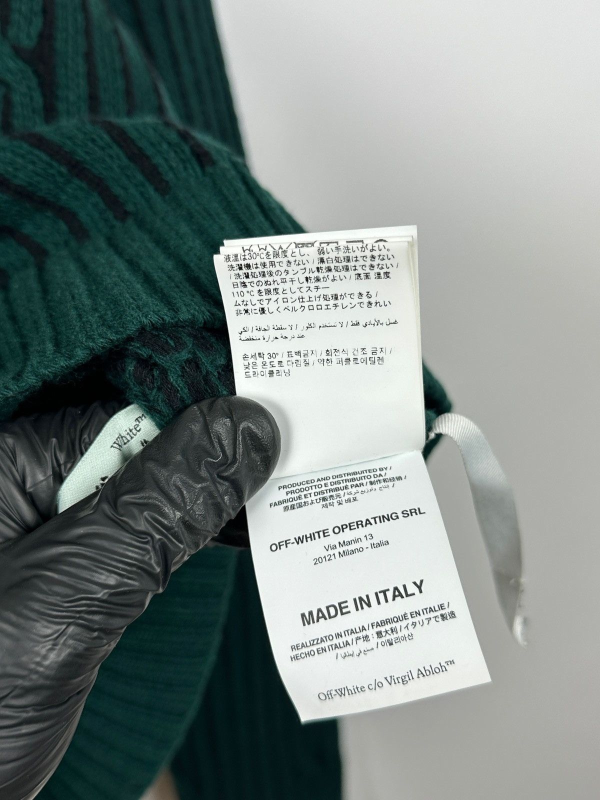 Off-White Off White Green Wool Cable Knit Sweater Size US XL / EU 56 / 4 - 24 Thumbnail