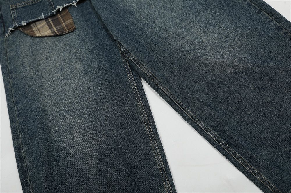 Japanese Brand American style oversize fake two pocket jeans for men Size US 32 / EU 48 - 6 Thumbnail