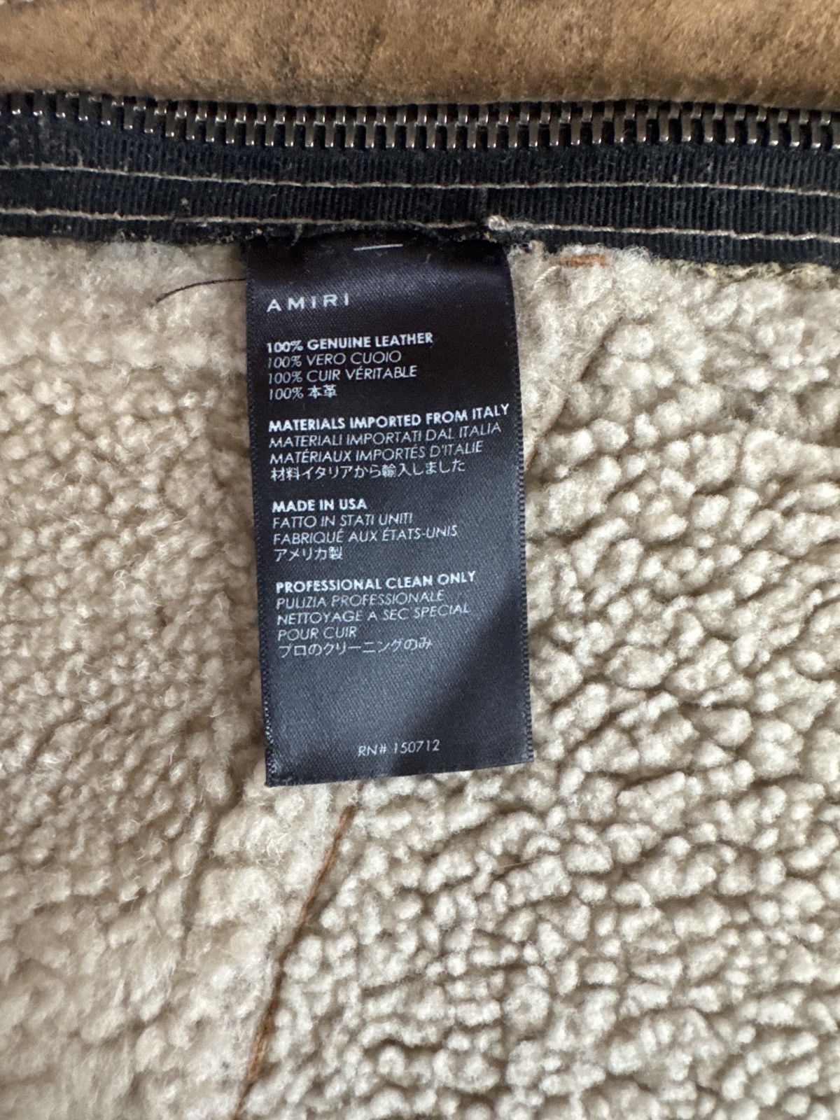 Amiri Amir Shearling Leather Rider Jacket FW2017 Size US L / EU 52-54 / 3 - 5 Thumbnail