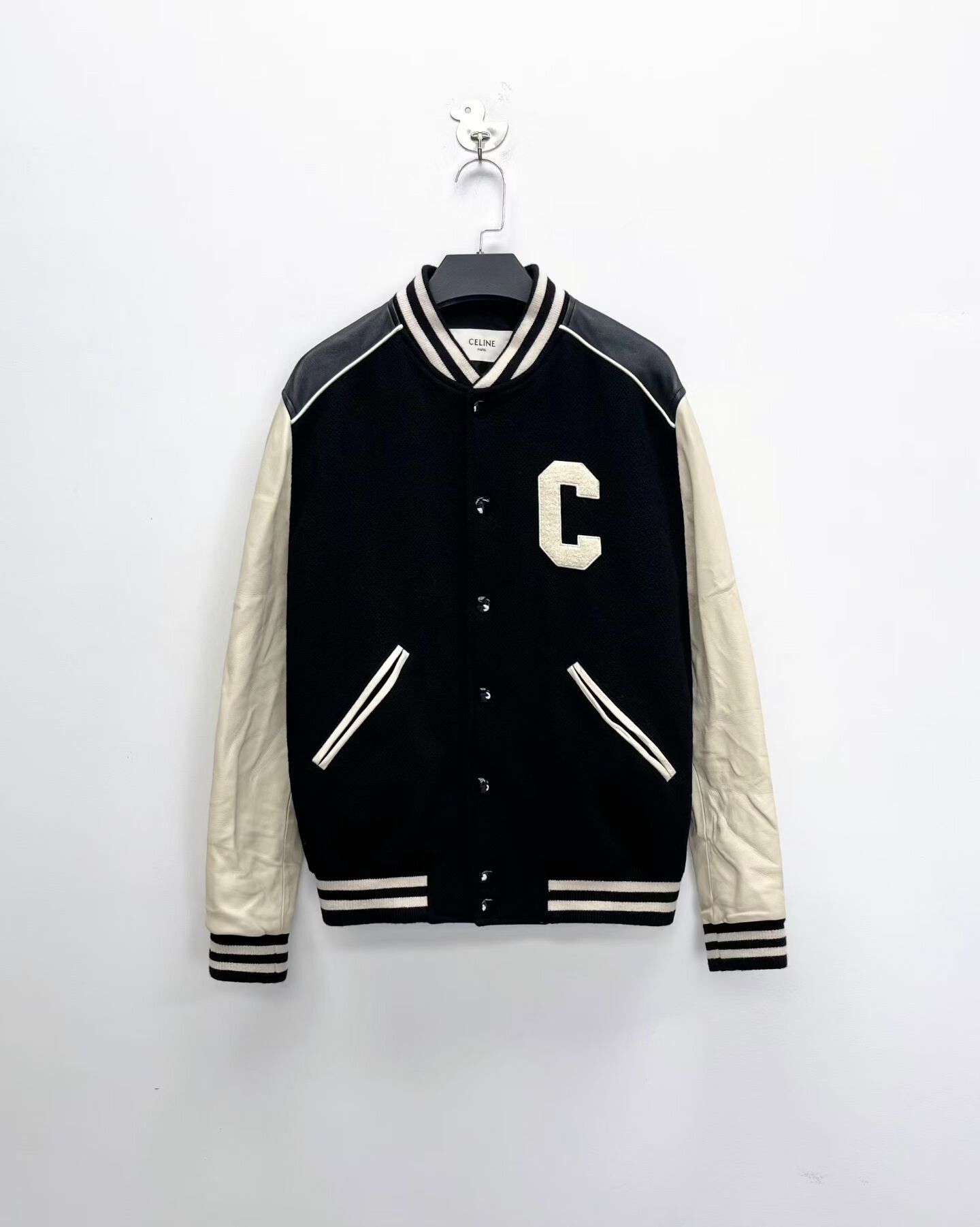 Celine Celine Logo Embroidered Baseball Jacket Size US S / EU 44-46 / 1 - 1 Thumbnail