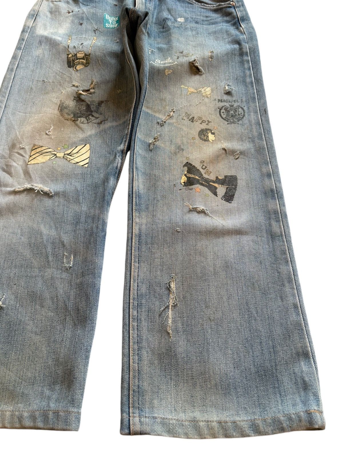Lee Vintage Lee Riders Talon 42 Mud Wash Printed Baggy Jeans Size US 31 - 7 Thumbnail