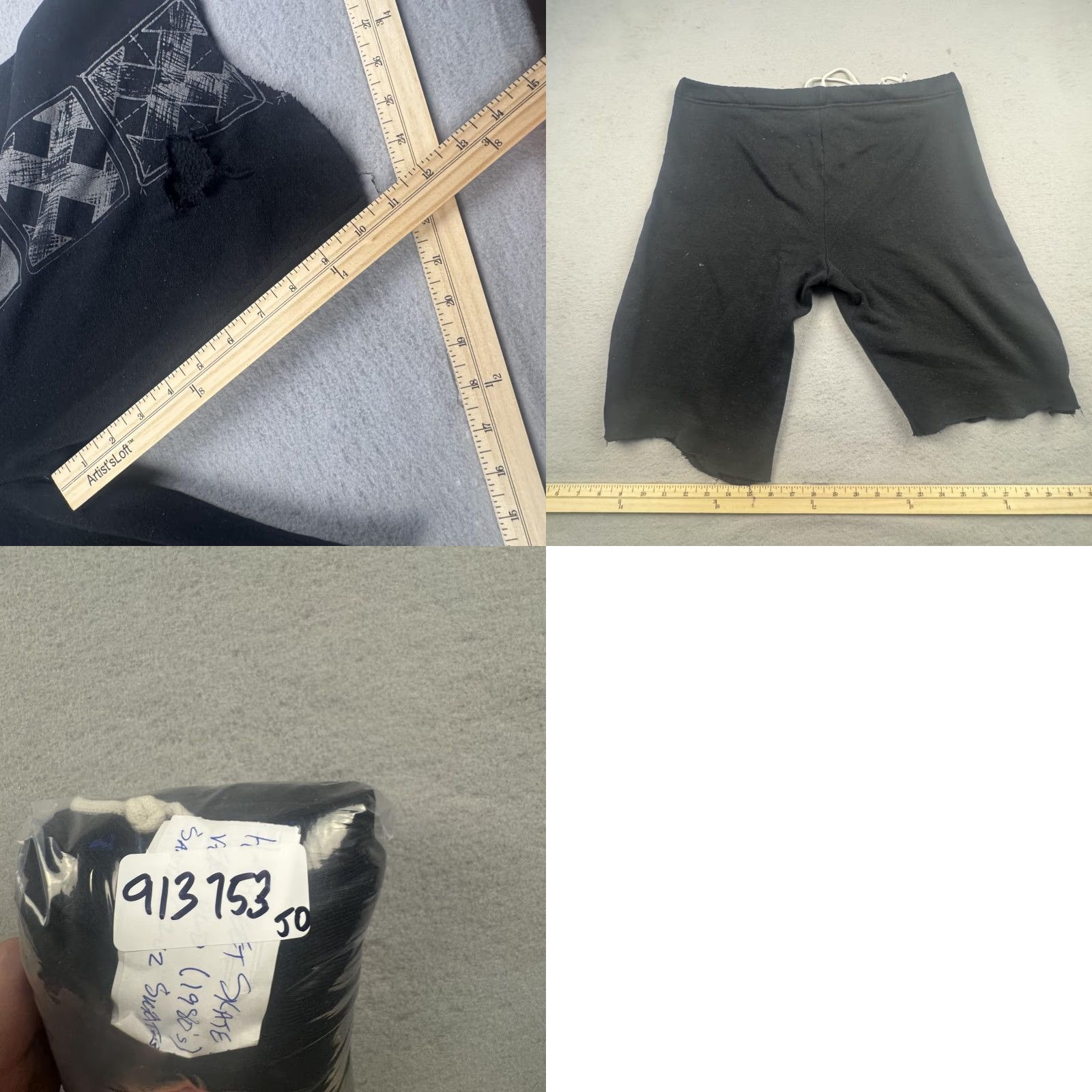Toffs VINTAGE H-Street Sweat Shorts Mens Skate Graphic Cut Offs Distressed 80s Vision Size US 37 - 8 Thumbnail