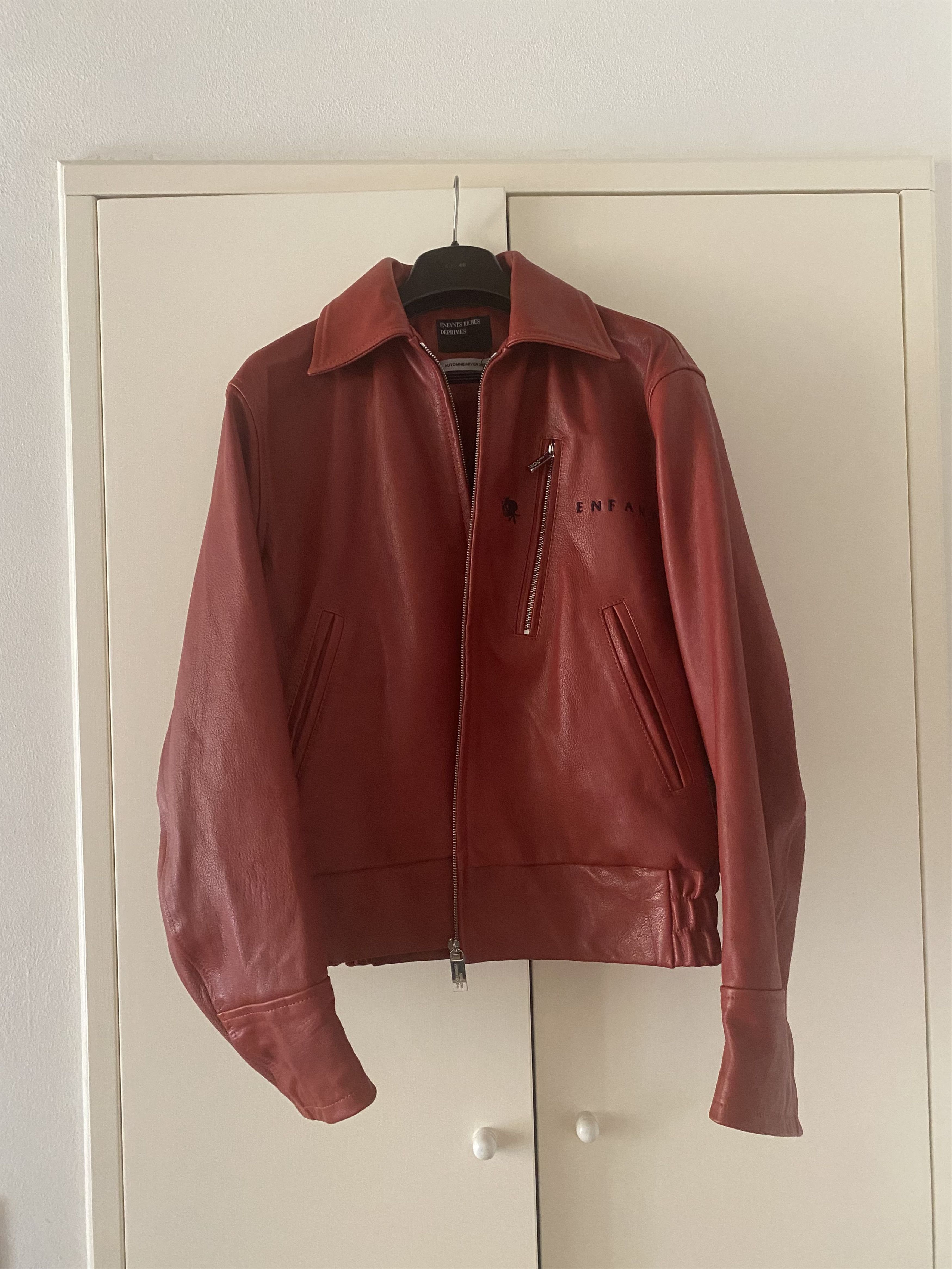 Enfants Riches Deprimes OPIUM DEN FRANK Red Leather Jacket Size US S / EU 44-46 / 1 - 7 Thumbnail