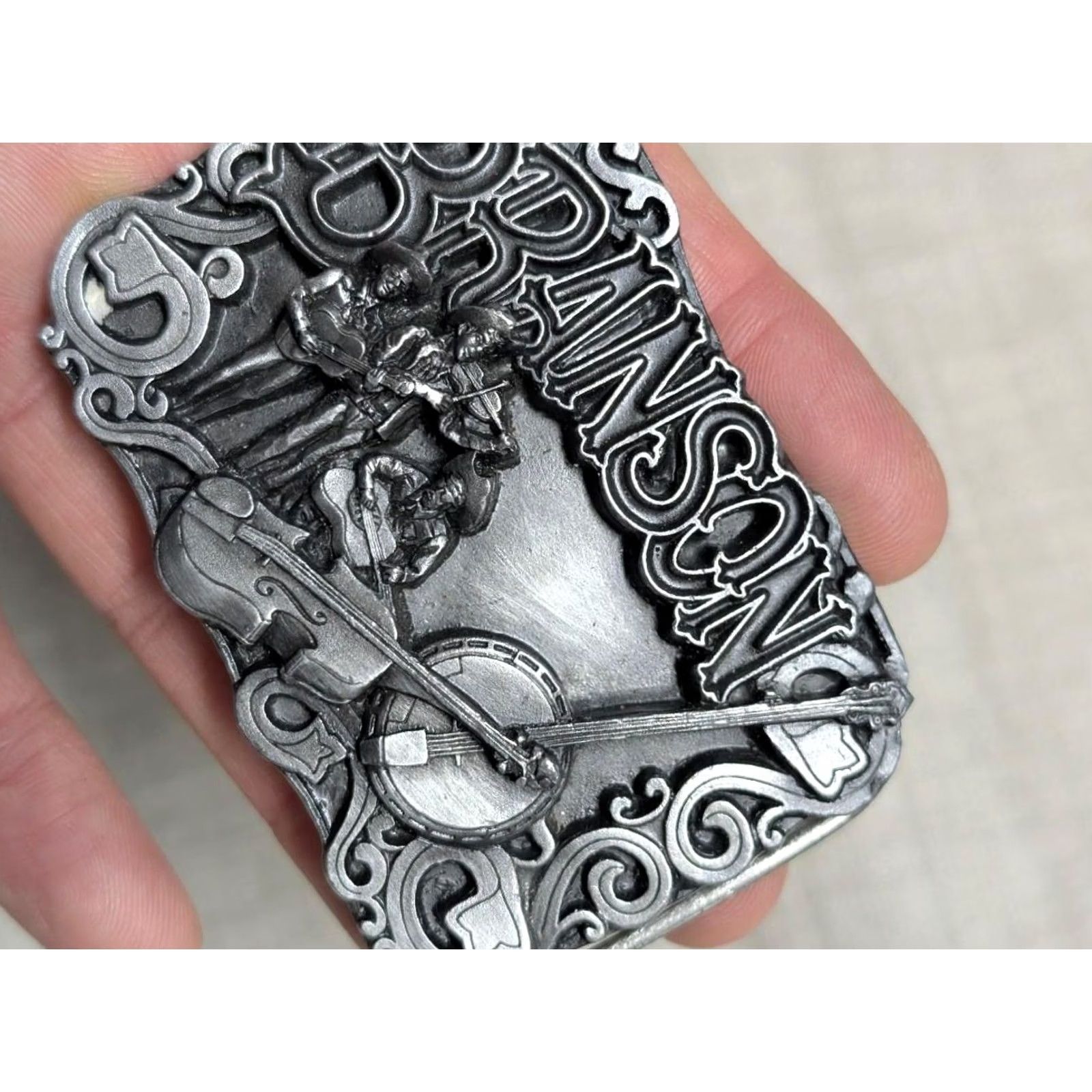 Vintage VINTAGE Branson Missouri belt buckle COUNTRY MUSIC pewter Men Buckle 2.25x3.25 fits 1.5" center Size ONE SIZE - 2 Thumbnail