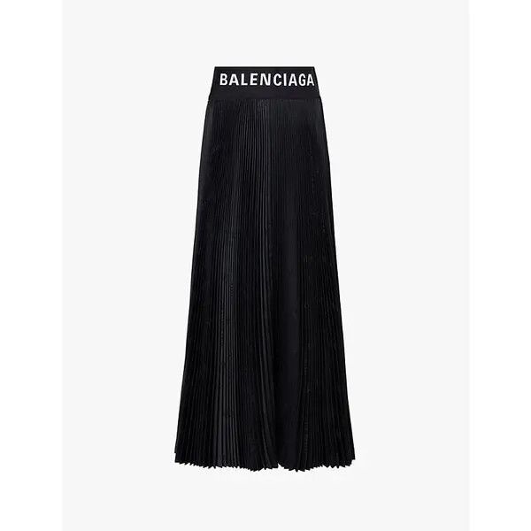 Balenciaga o1y0625 Midi Skirt in Black Size 26" / US 2 / IT 38 - 1 Thumbnail