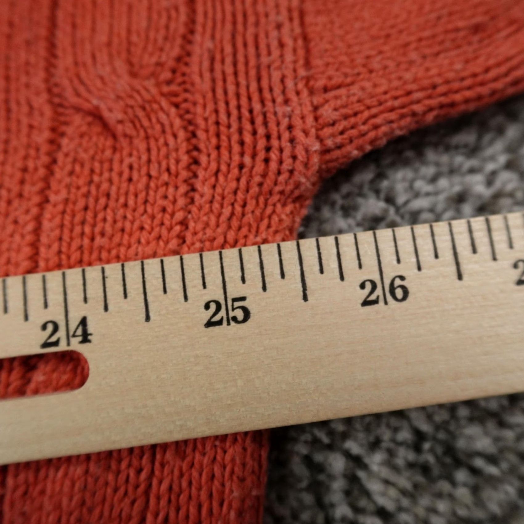 Ralph Lauren Ralph Lauren Sweater Womens M Orange Cable Knit Silk Short Sleeve V-Neck Pullover Women’s Knit Pattern Solid Silk V-Neck Orange M Womens Size M / US 6-8 / IT 42-44 - 6 Thumbnail