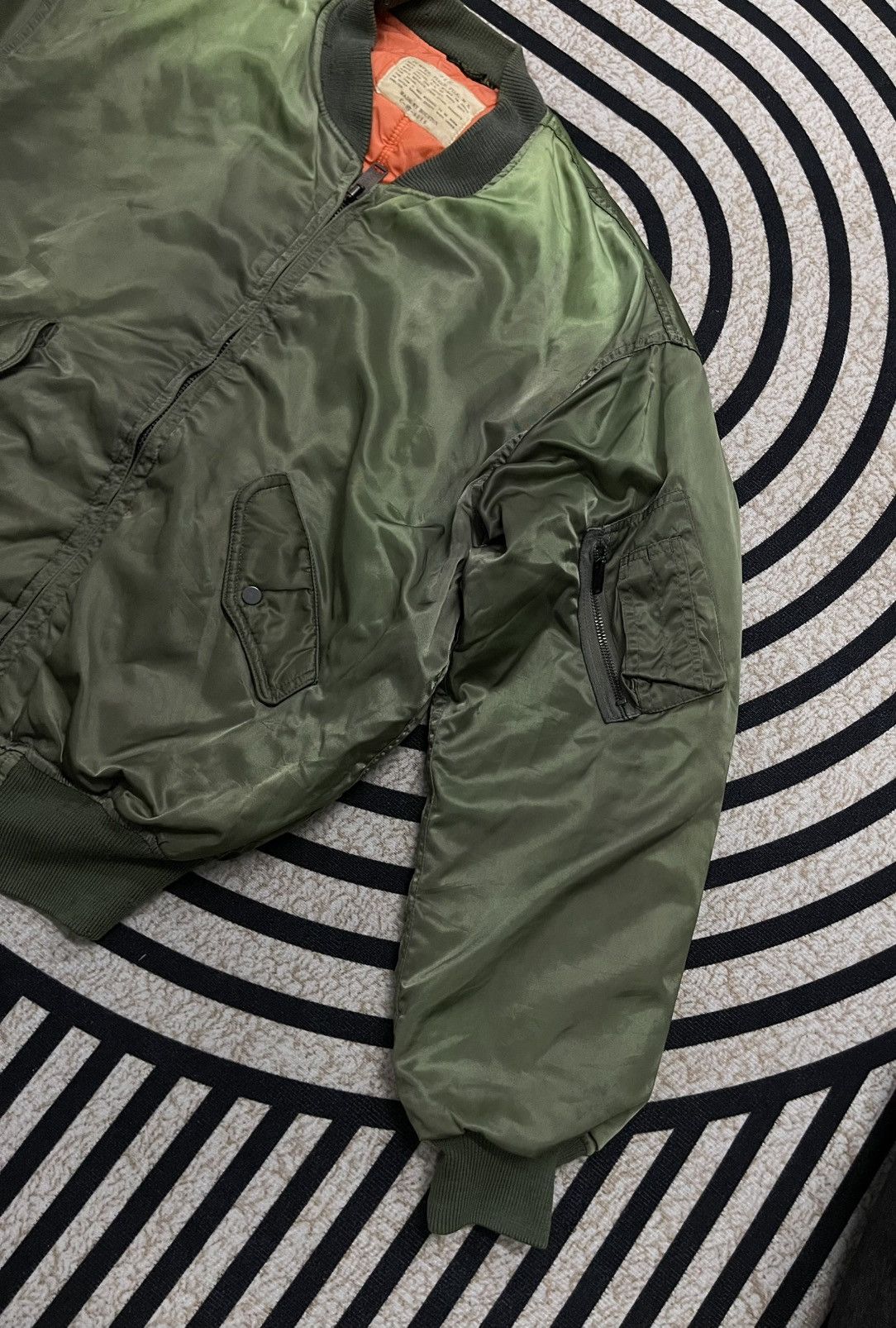 Vintage 70s HOUSTON FIELD JACKET M-1943 SUN FADED JACKET RARE Size US L / EU 52-54 / 3 - 3 Thumbnail