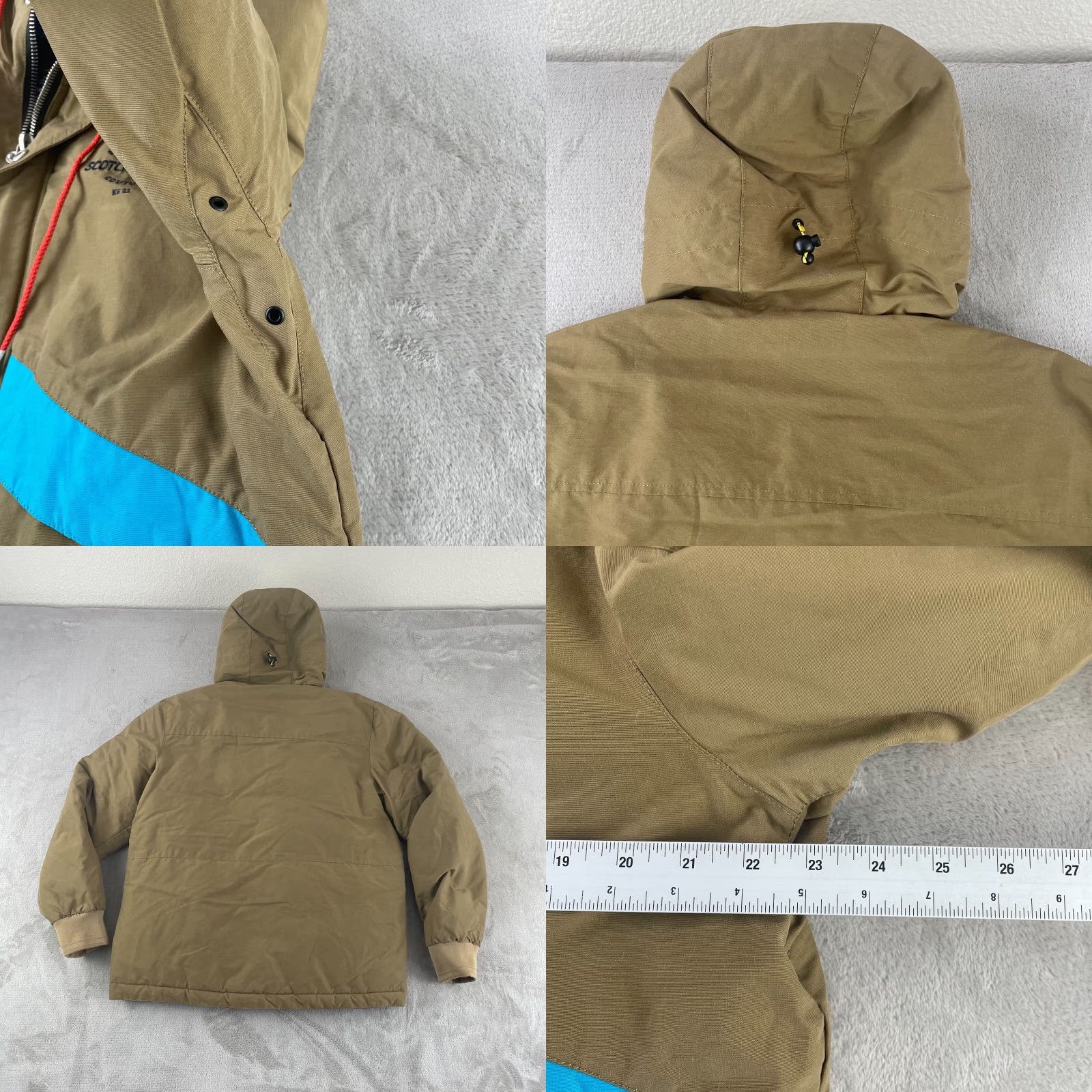 Scotch & Soda SCOTCH & SODA K22 Parka Jacket Mens L Beige Full Zip Hooded Insulated Water Wind Resistant Nylon Canvas - 62 chars Size US L / EU 52-54 / 3 - 8 Thumbnail