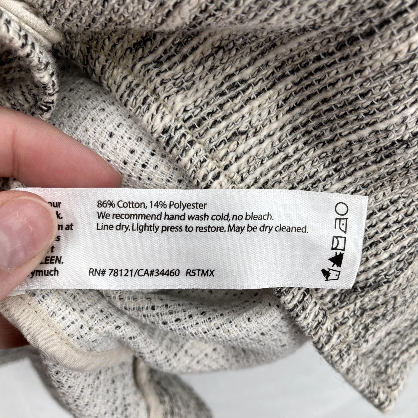 Eileen Fisher VINTAGE Eileen Fisher Coat XS Textured Knit Cotton Blend Snap Front Pockets Gray Striped Overcoat Womens XS Size XS / US 0-2 / IT 36-38 - 6 Thumbnail