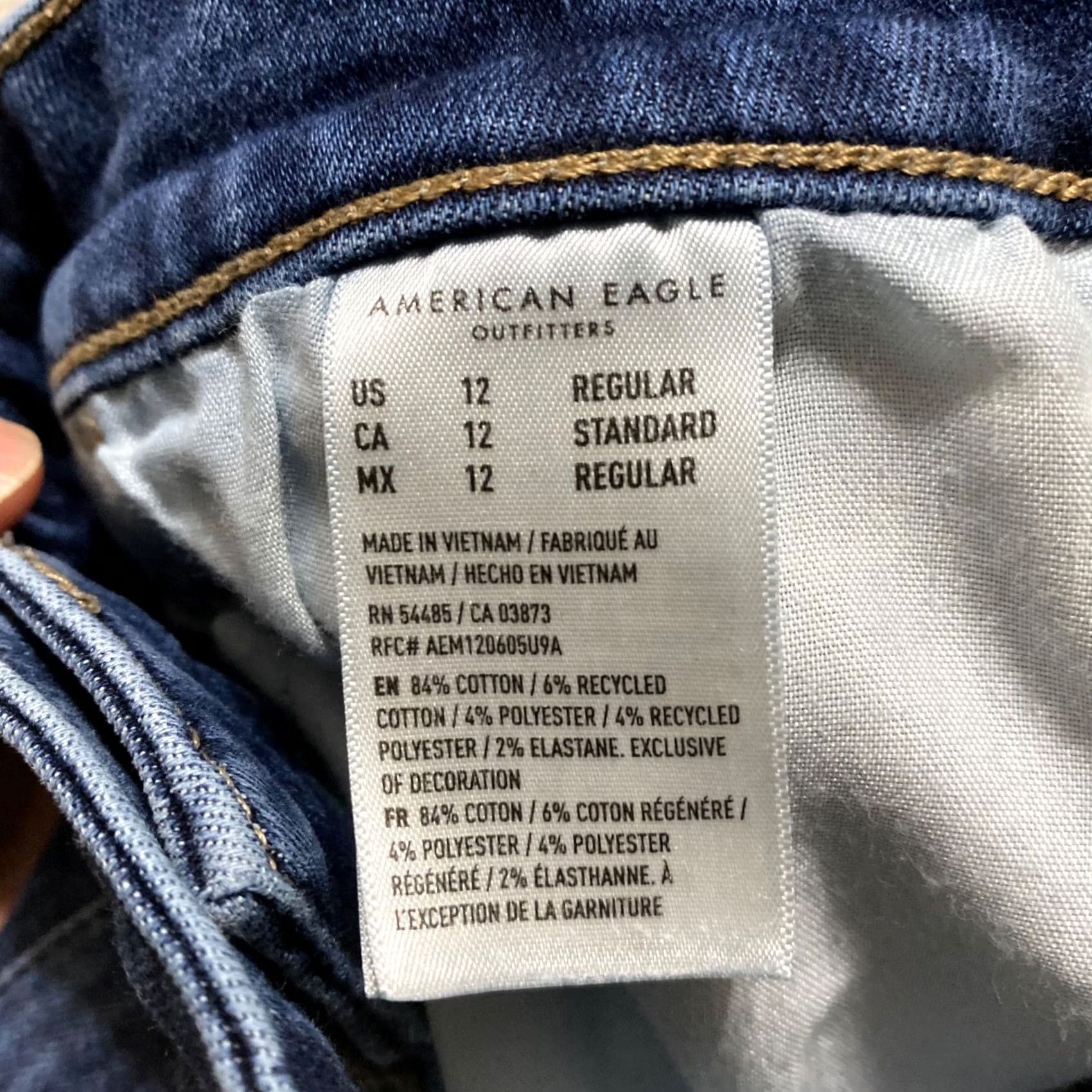 American Eagle Outfitters American Eagle Jeans Womens sz 12 High Rise Jegging Blue Denim Medium Wash Size 34" / US 12 / IT 48 - 5 Thumbnail