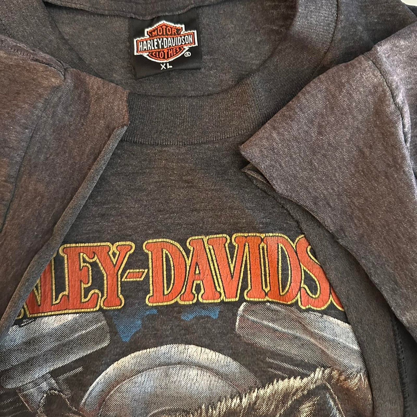 Harley Davidson × Vintage Vintage 1991 Harley Davidson 3D Emblem Shirt Size US XL / EU 56 / 4 - 8 Thumbnail