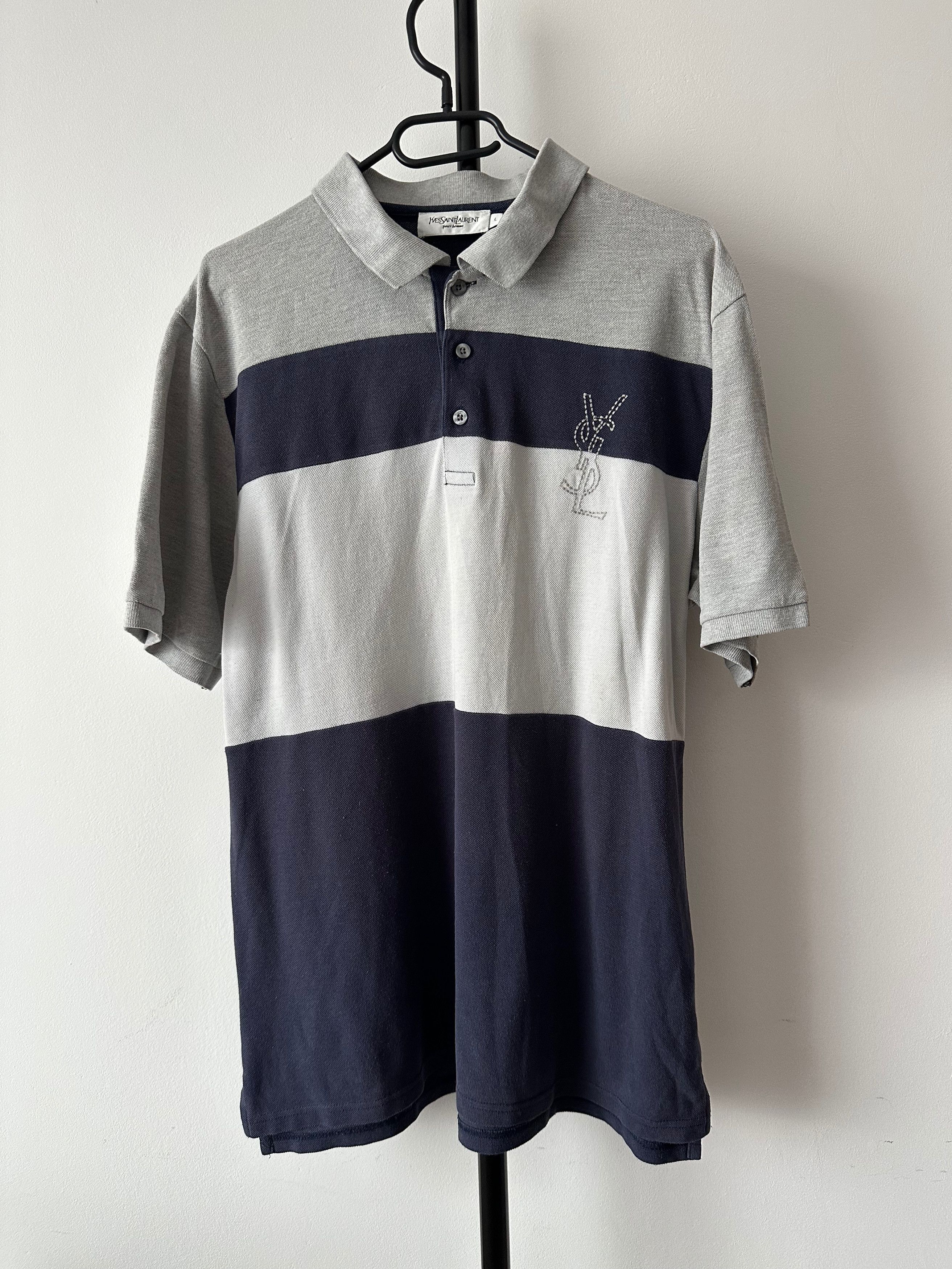 Yves Saint Laurent 90's Yves Saint Laurent polo shirt short sleeve Size US L / EU 52-54 / 3 - 1 Thumbnail