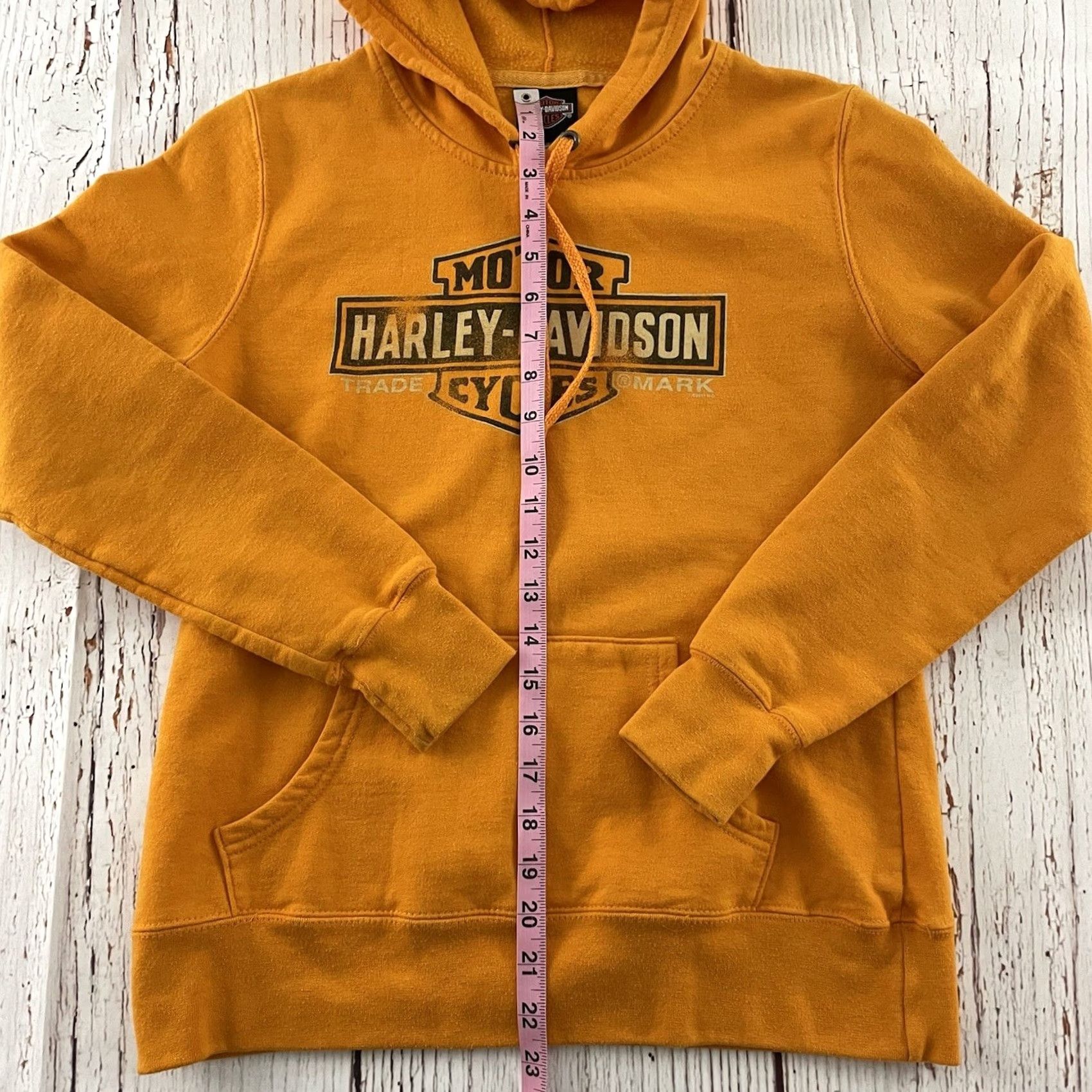 Harley Davidson Harley-Davidson Sweatshirt Pullover Hooded Yellow Women’s Small City Activewear Size S / US 4 / IT 40 - 4 Thumbnail