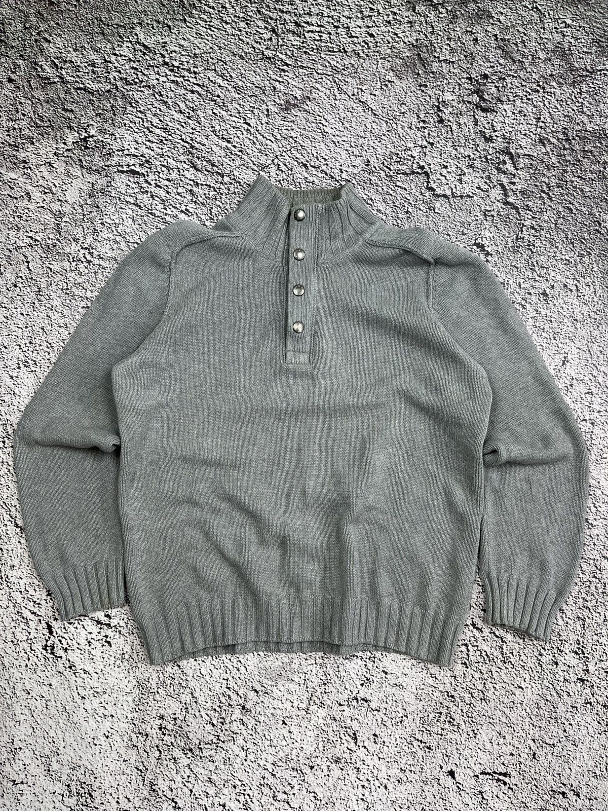Vintage Y2K Japanese ribbed heavy sweater streetwear size L