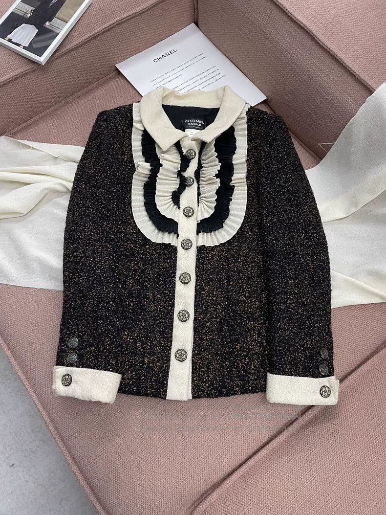 Chanel Chanel 15-year restaurant series black orange tweed lotus Size XS / US 0-2 / IT 36-38 - 1 Thumbnail