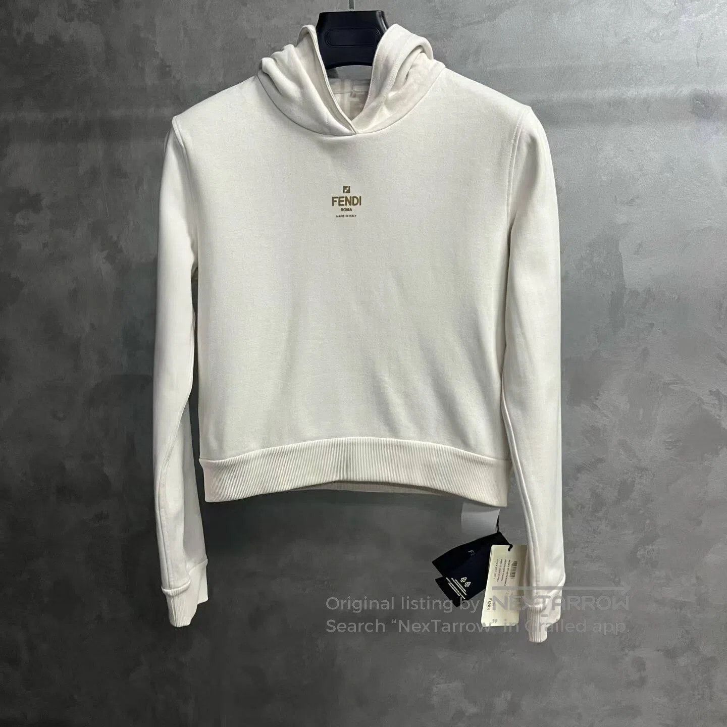 Fendi FENDI Logo-printed hooded casual hoodie| Size XS / US 0-2 / IT 36-38 - 3 Thumbnail